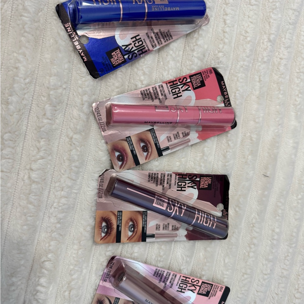Maybelline Sky High Mascara Set - Black, Pink, Blue